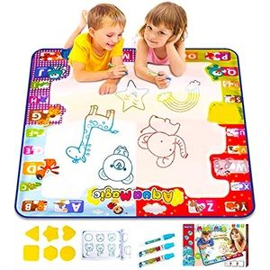 🌸KIZZYEA Water Doodle Mat, Kids Large Aqua Coloring Mat, Mess Free Drawing Mat